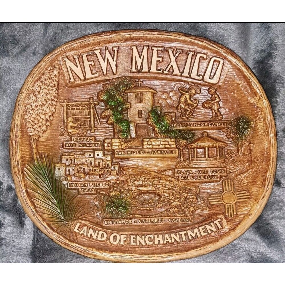 VINTAGE 3D NATIONAL PARK PLATE PLAQUE BY TACO NEW MEXICO